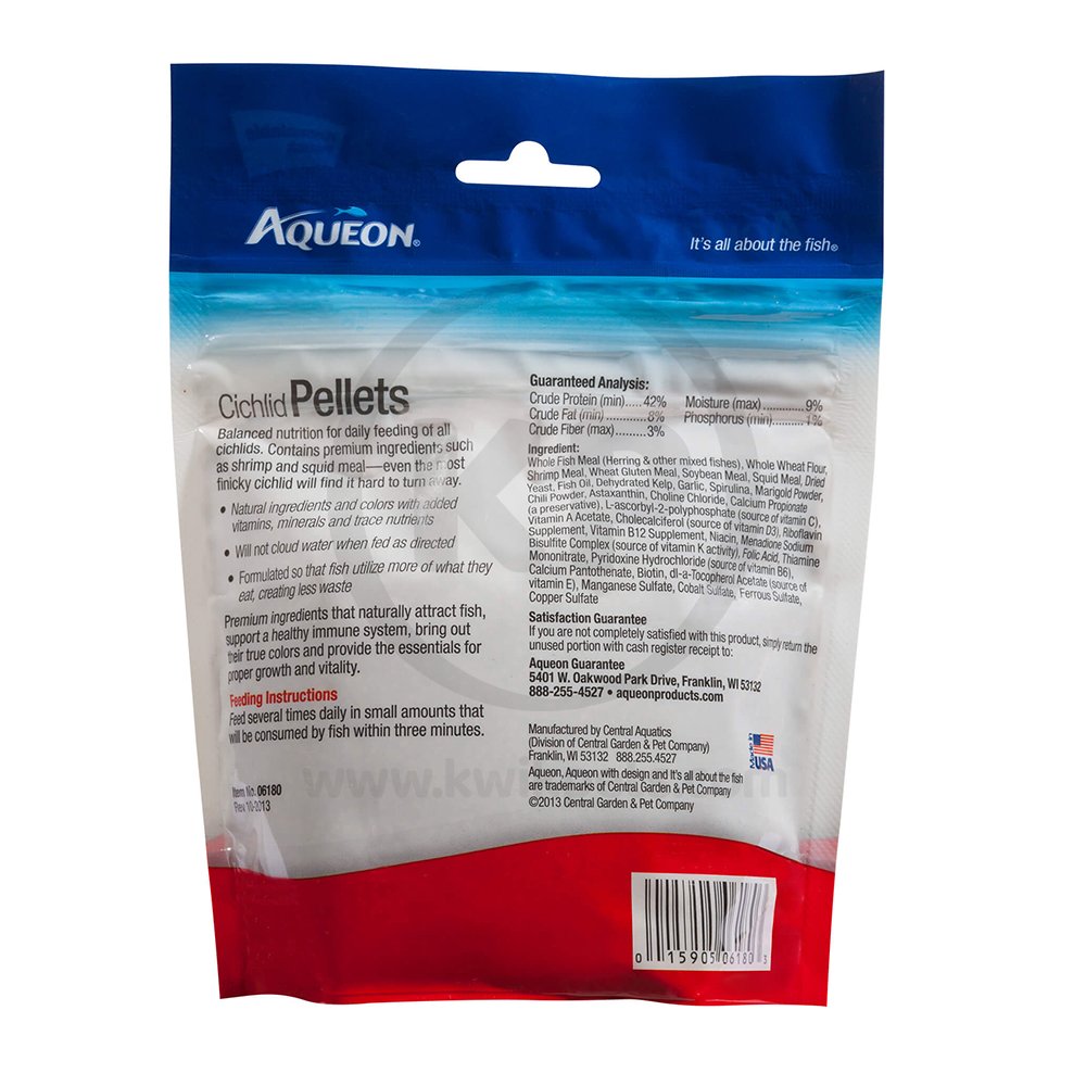 Aqueon Cichlid Pellet Fish Food Mini 4.5-oz