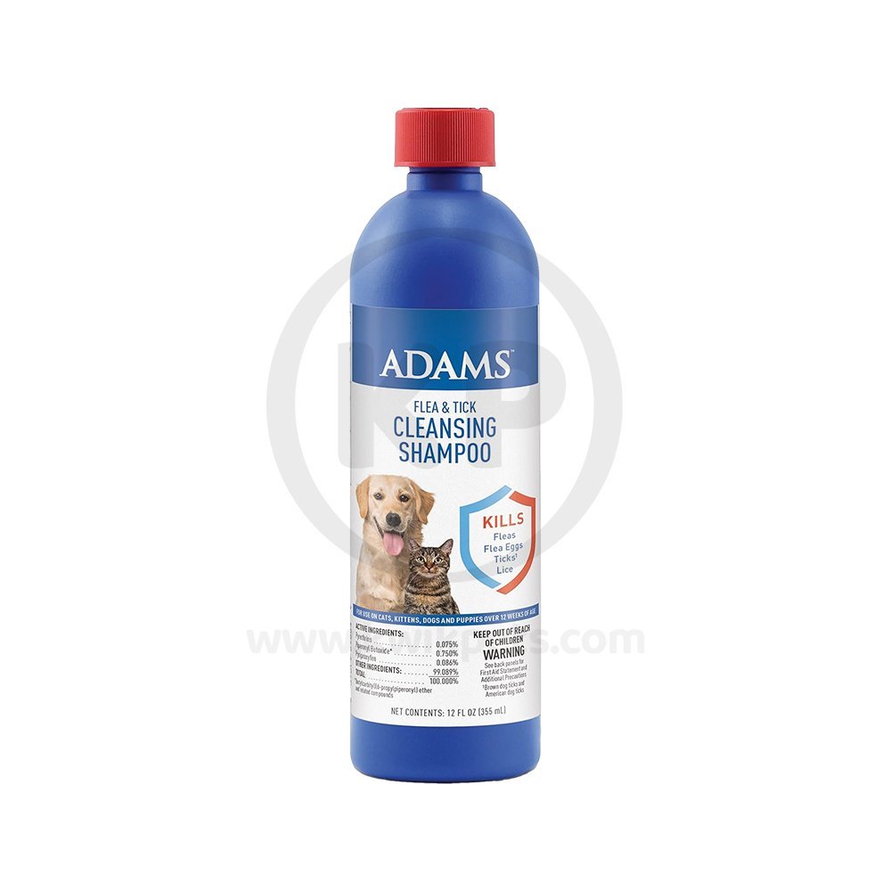 Adams Flea & Tick Cleansing Shampoo for Dogs & Cats Clear 12-oz