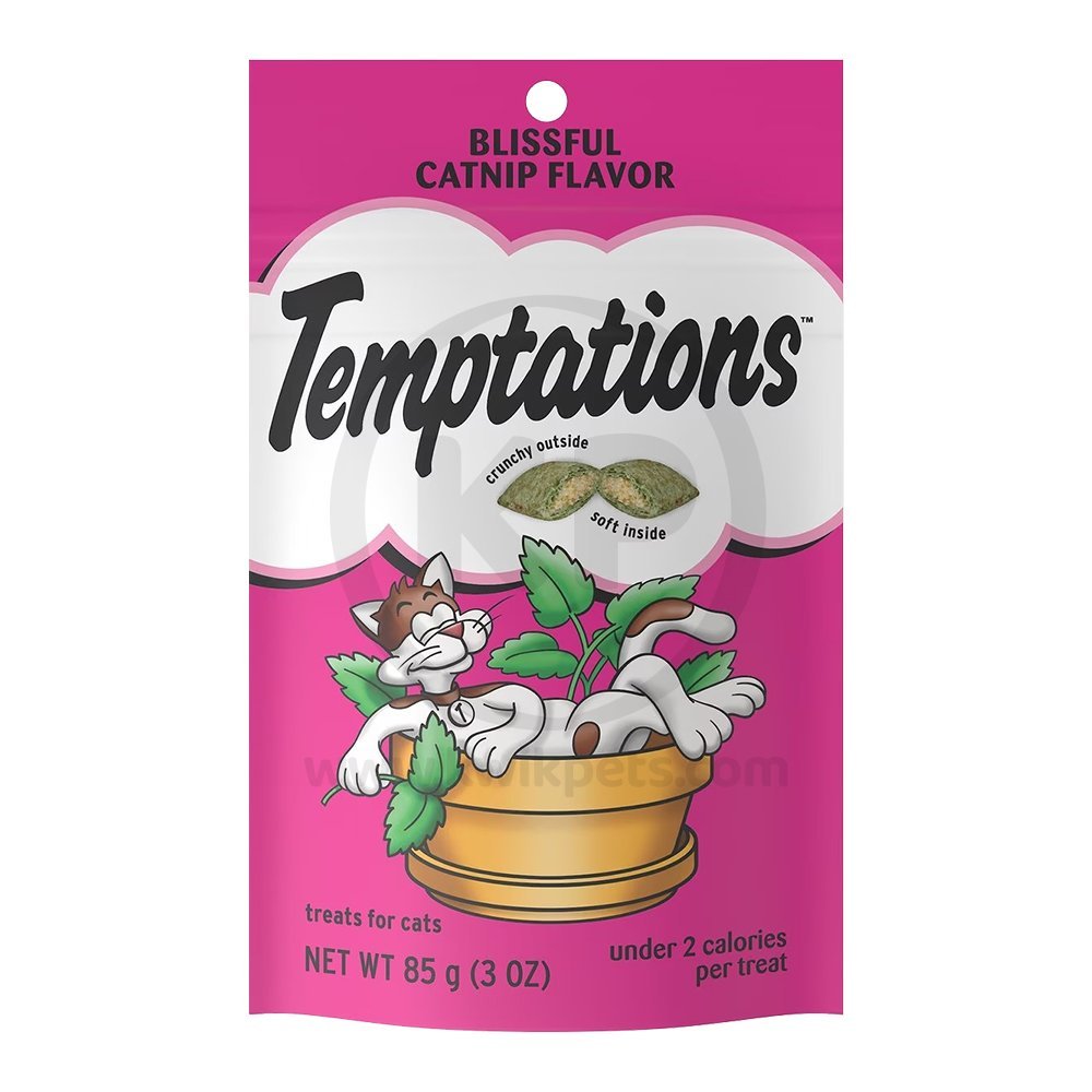 Temptations Classics Crunchy & Soft Adult Cat Treats Blissful Catnip 3-oz