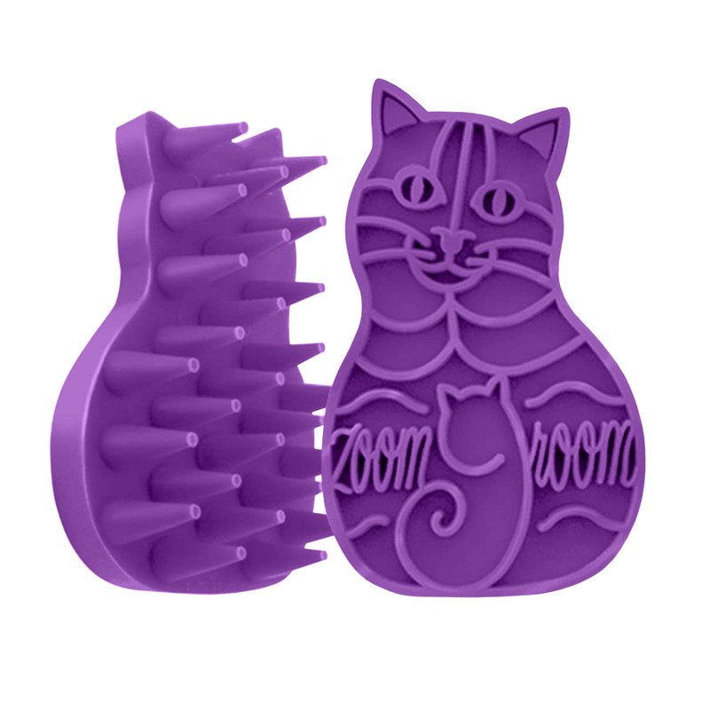 KONG Zoomgroom Cat Brush Purple One Size