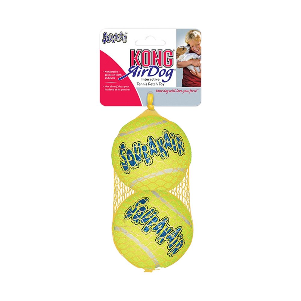 Kong Air Dog Toy Squeakair Tennis Ball Large 2 Count