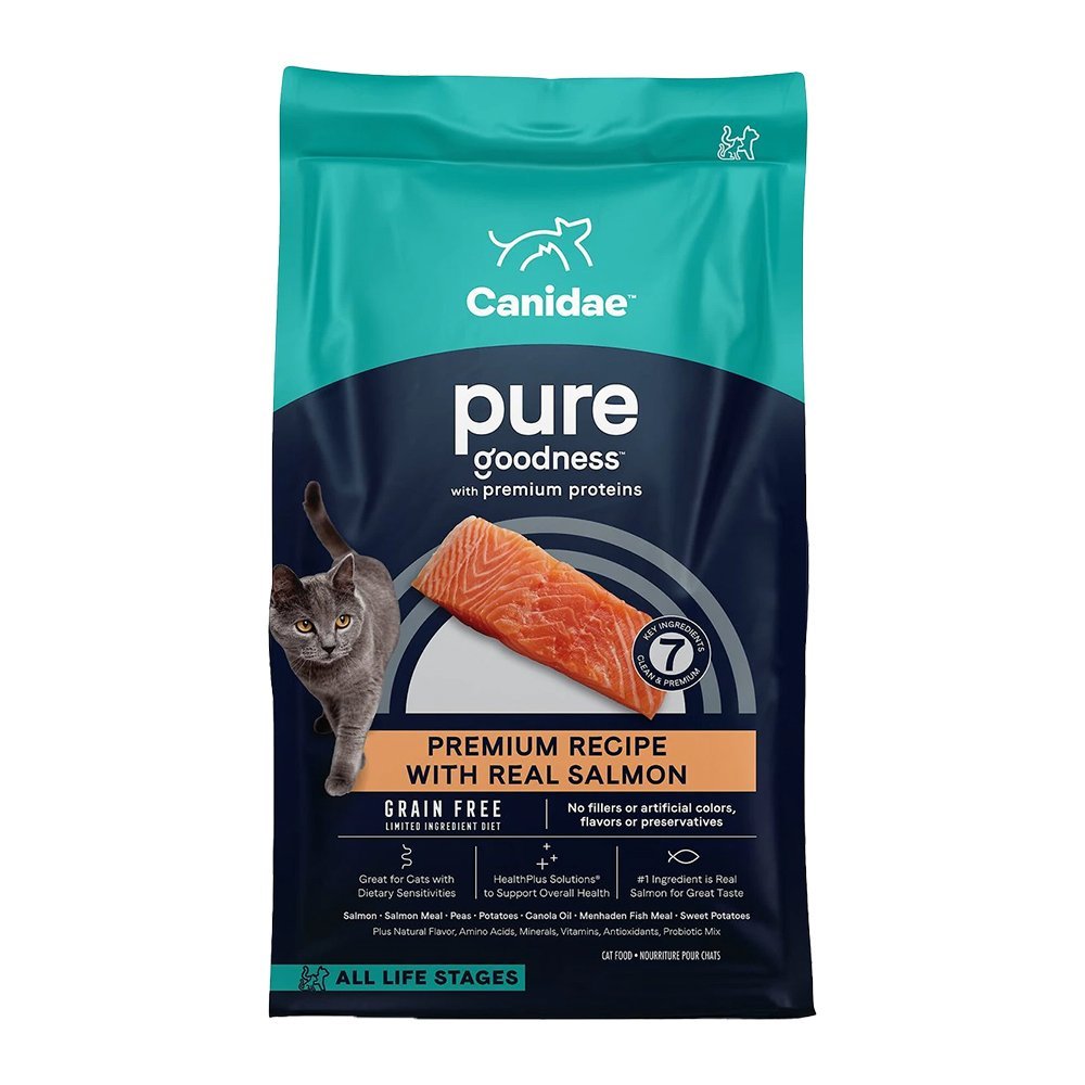 CANIDAE Pure Goodness Grain-Free LID Dry Cat Food Sea Formula w/Salmon 10-lb