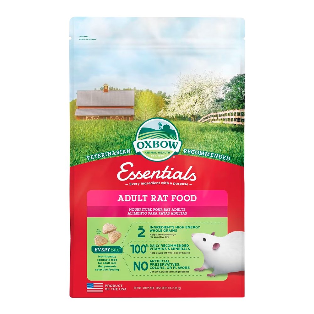 Oxbow Animal Health Essentials Adult Rat Food 3-lb