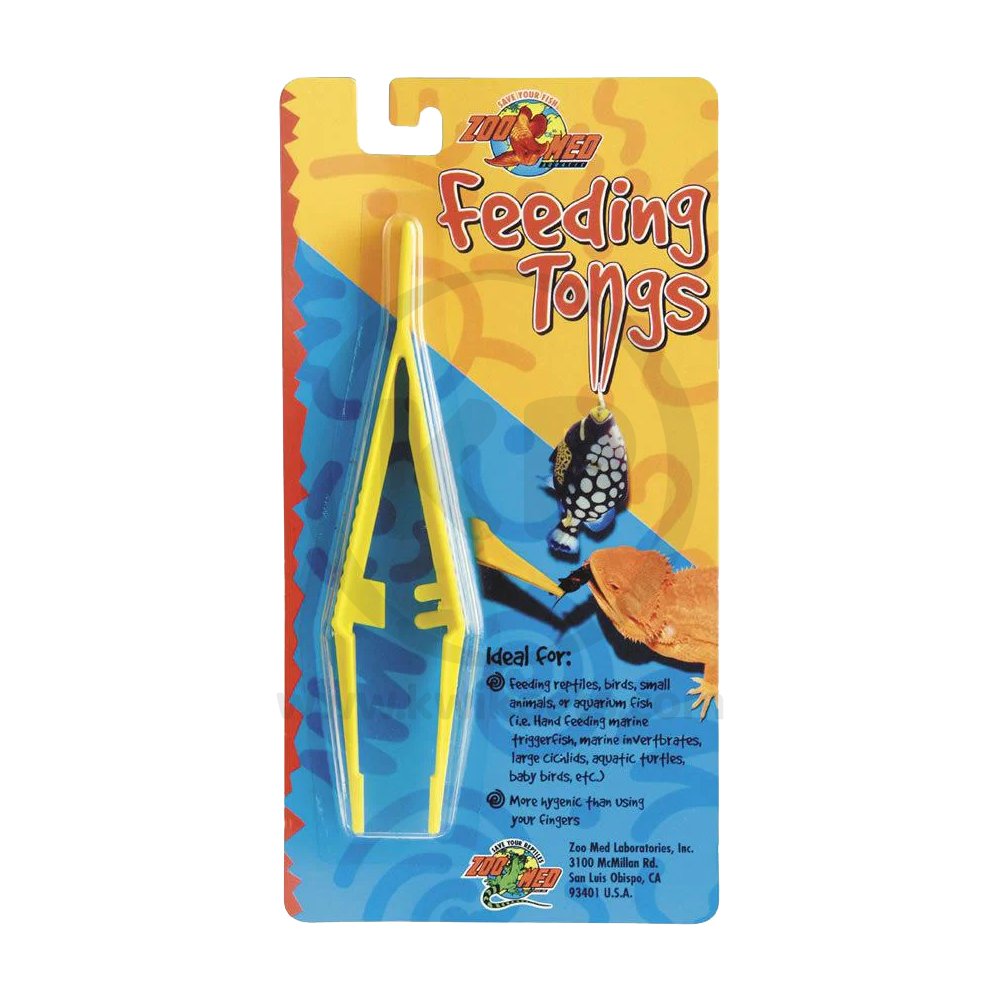 Zoo Med Deluxe High Quality Feeding Tongs Yellow 6-in