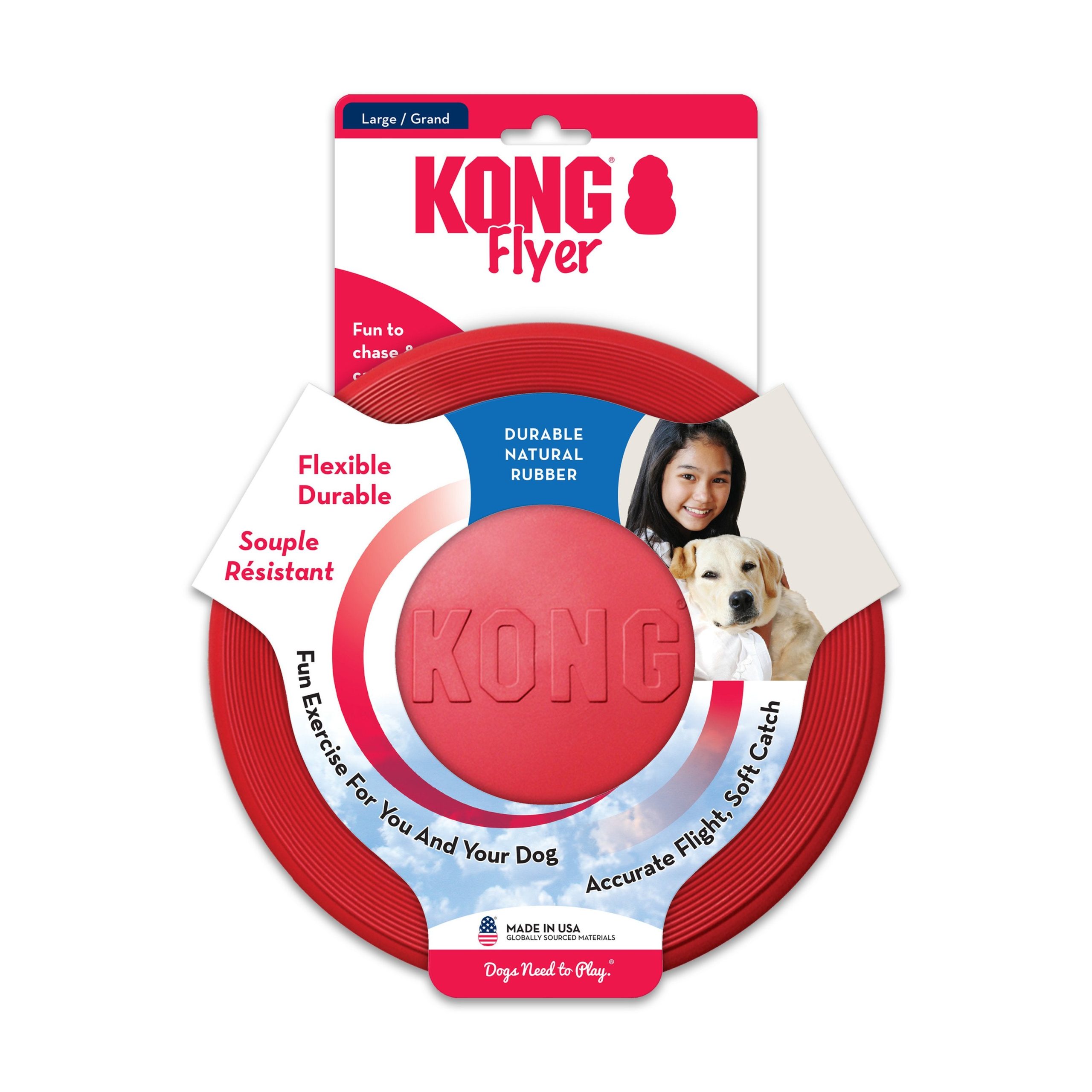 KONG Flyer Dog Toy Red Large