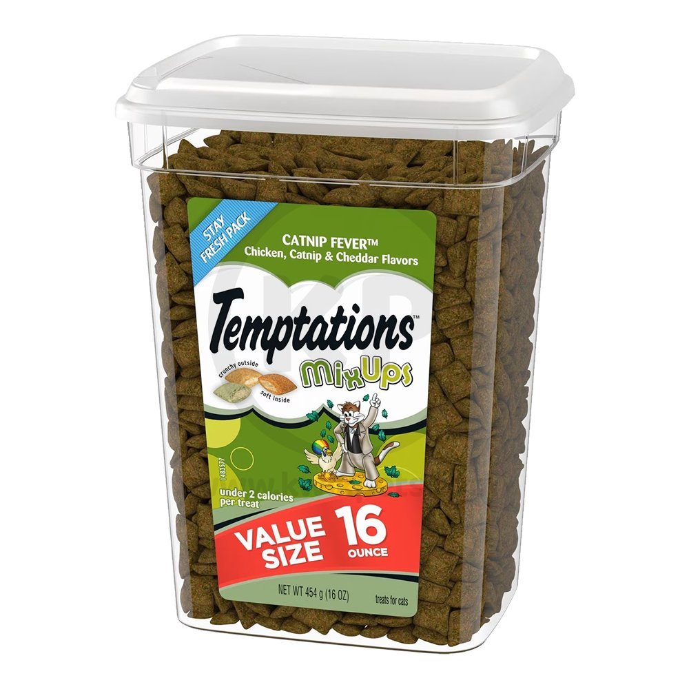 Temptations MixUps Crunchy & Soft Adult Cat Treats Catnip Fever 16-oz