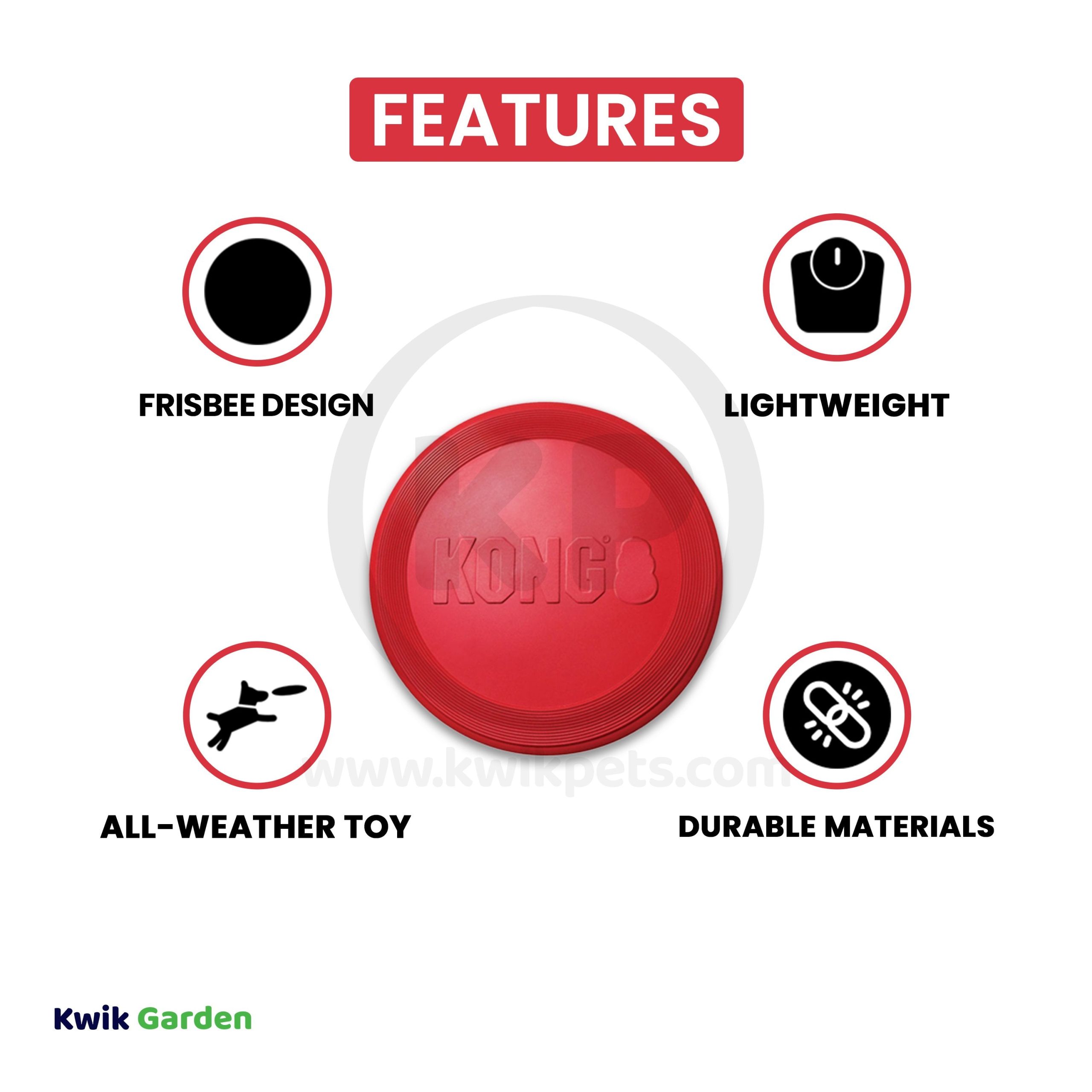 KONG Flyer Dog Toy Red Small