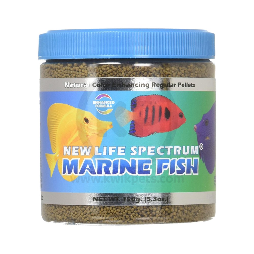 New Life Spectrum Marine Pellets Fish Food Regular 5.3-oz