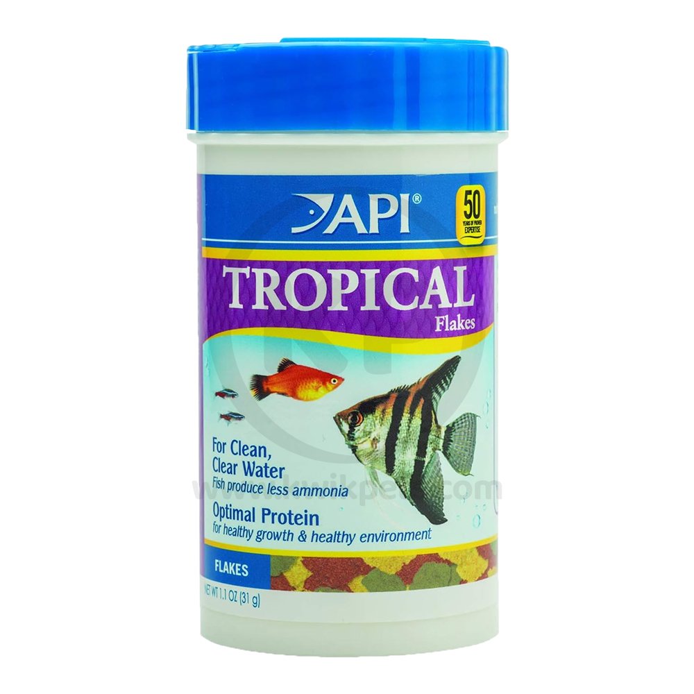 API Tropical Premium Flakes Fish Food 1.1-oz