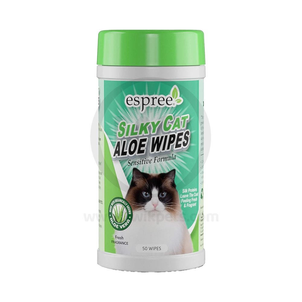 Espree Silky Cat Aloe Wipes Sensitive Formula Fresh Scent 50 Count