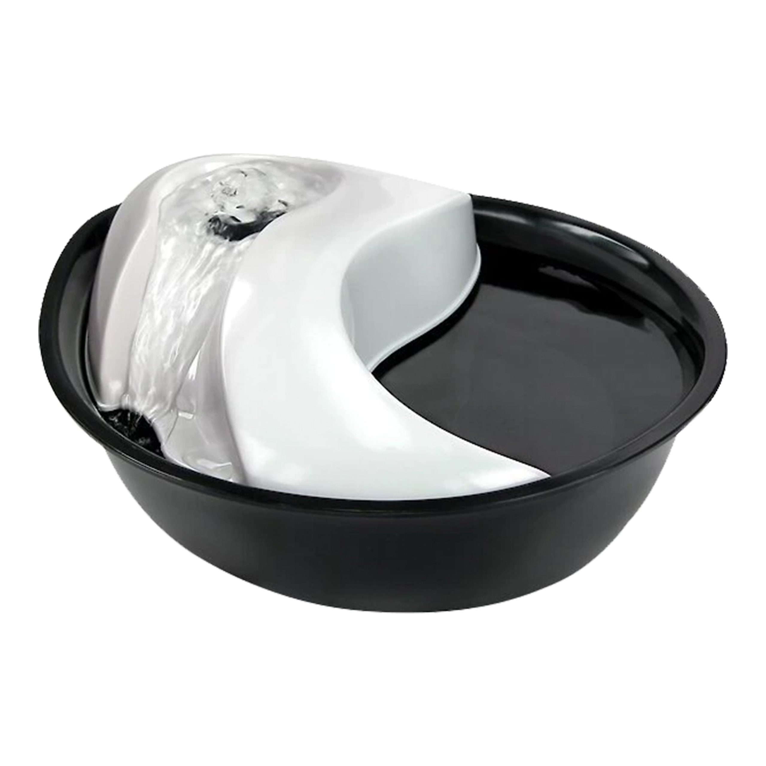 Pioneer Pet Raindrop Black & White Plastic Drinking Fountain 60-oz