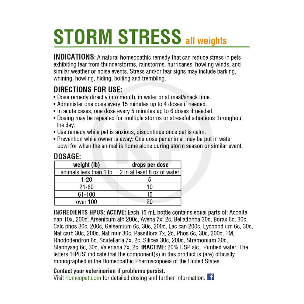 HomeoPet Storm Stress Relief 15 ml