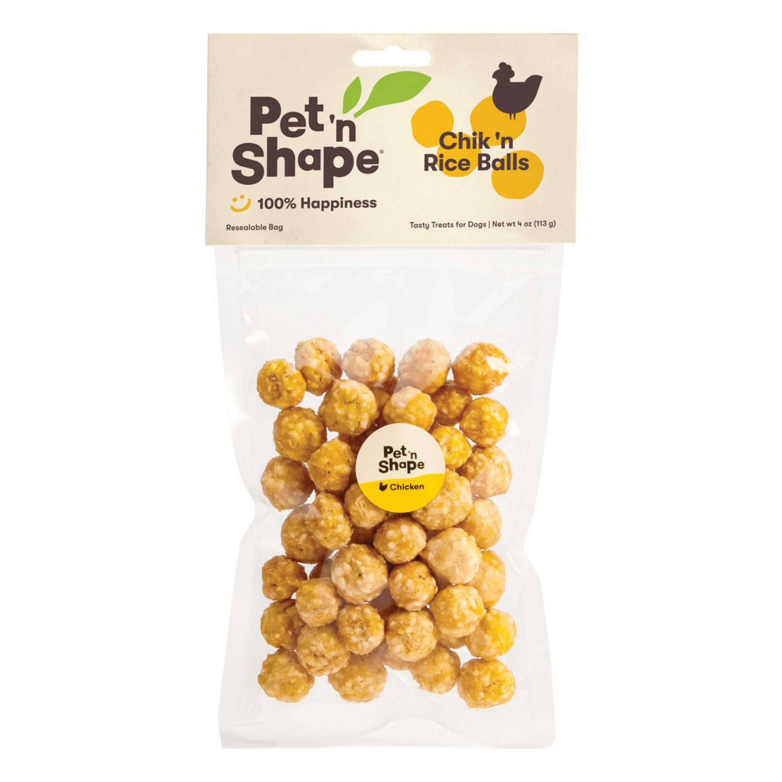 Pet ‘n Shape Chik ‘n Rice Balls Crunchy Dog Treats 4-oz