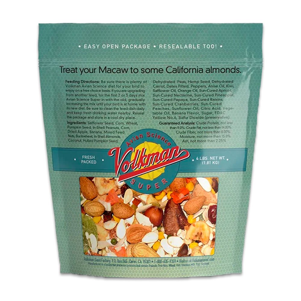 Volkman Seed Company Avian Science Super Macaw Bird Treat 4-lb