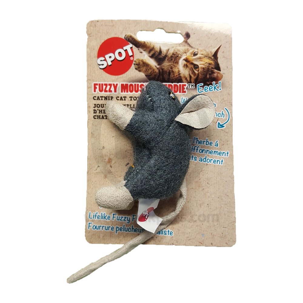 Ethical Pet Spot Wool Mouse Willie Cat Toy with Catnip Assorted 3.5-in