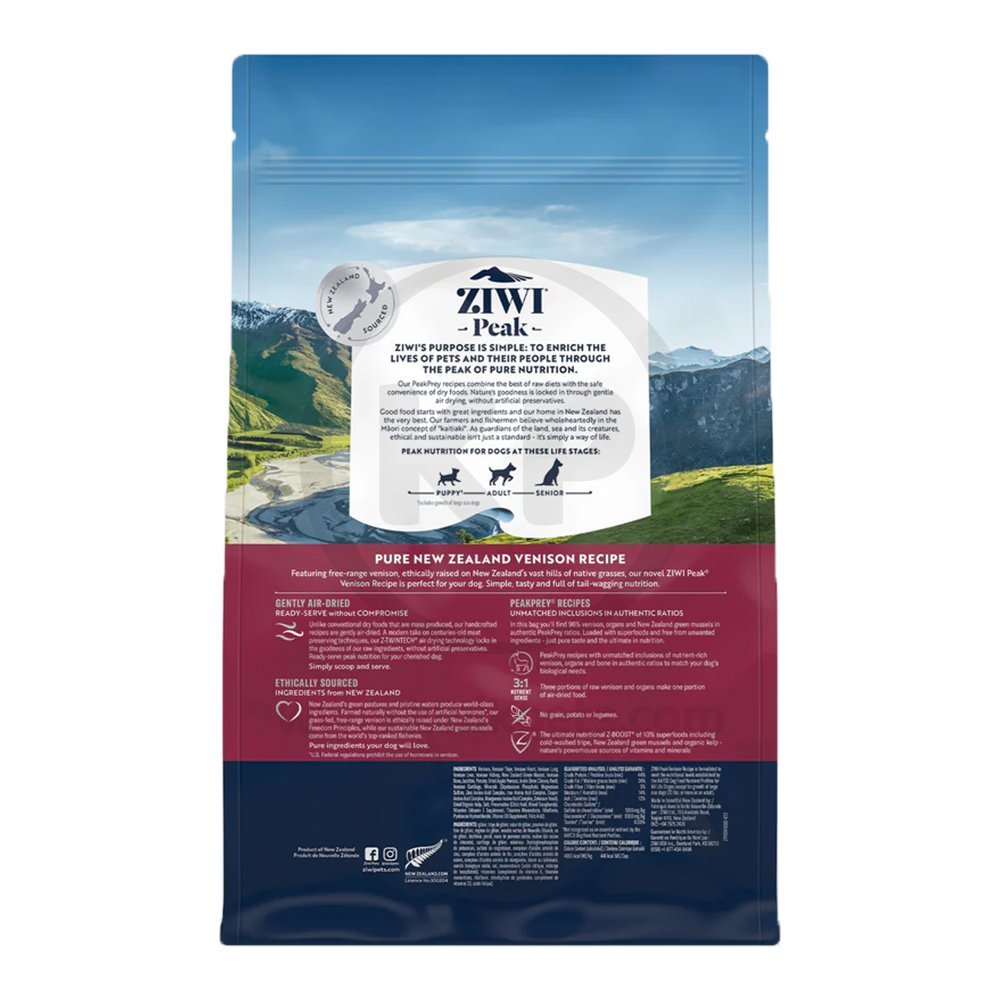 Ziwi Peak Air Dried Dog Food Venison Recipe 2.2-lb