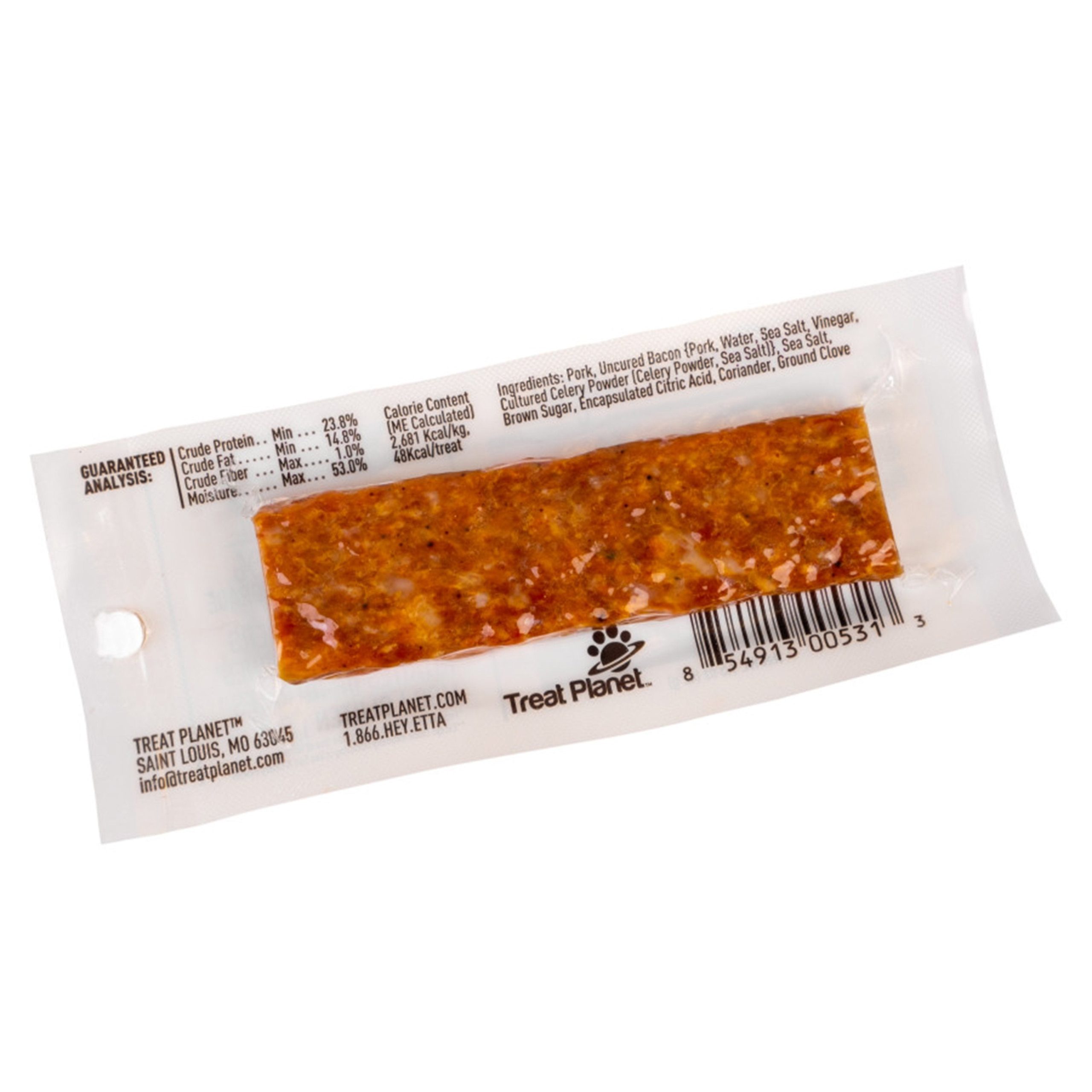 Etta Says! Meat Snack Bar Pork & Bacon Dog Treats 1.5-oz