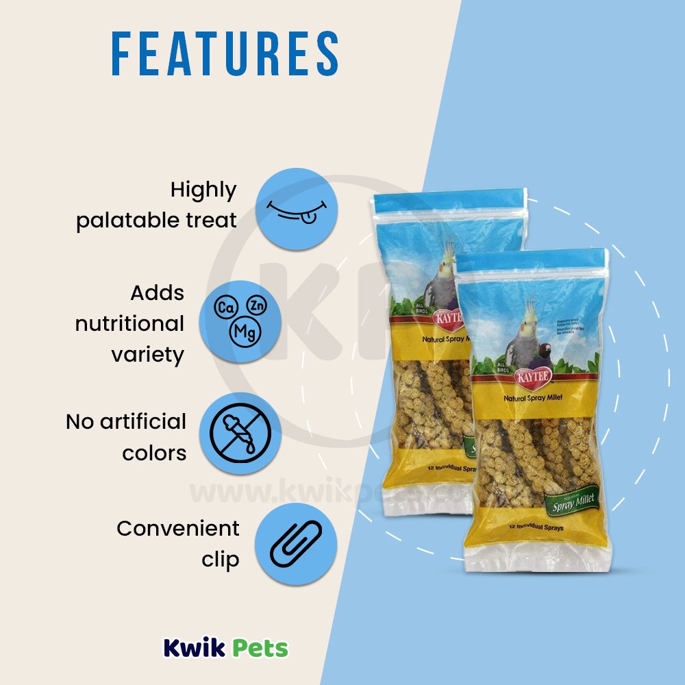 Kaytee Natural Spray Millet Bird Treats 2 Pack