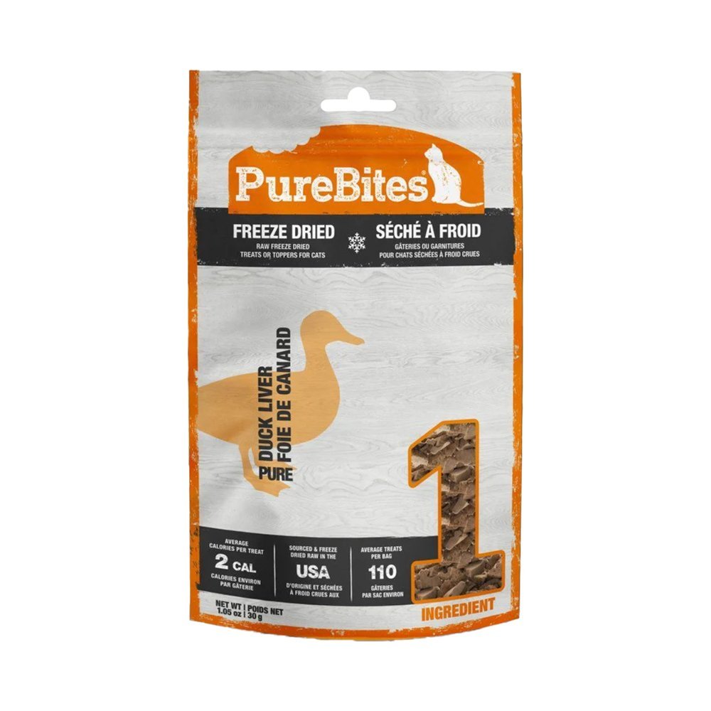 PureBites Duck Liver Freeze Dried Cat Treats 1.05-oz