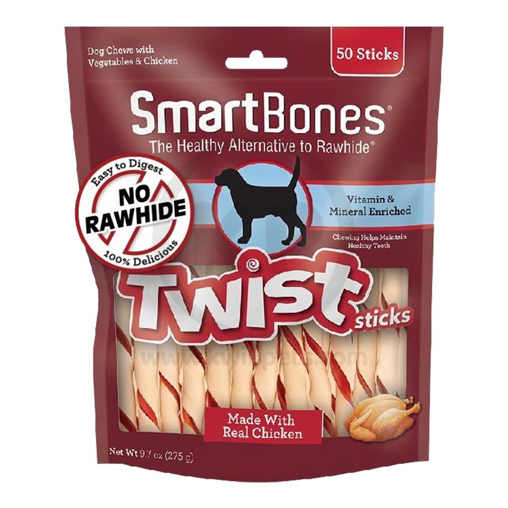 SmartBones Twist Sticks Dog Treat Chicken 50 Count 9.7-oz