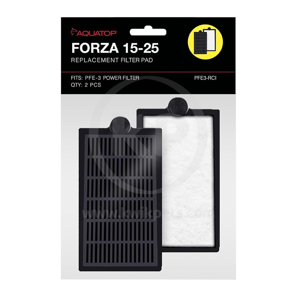 AquaTop FORZA PFE3-RCI 15-25 Replacement Filter Inserts with Premium Activated Carbon 2 Count