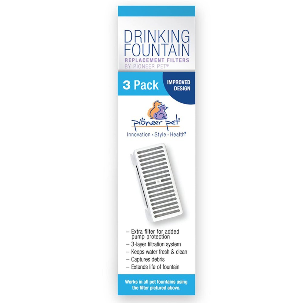 Pioneer Pet T-shaped Drinking Fountain Replacement Filters 2 Count