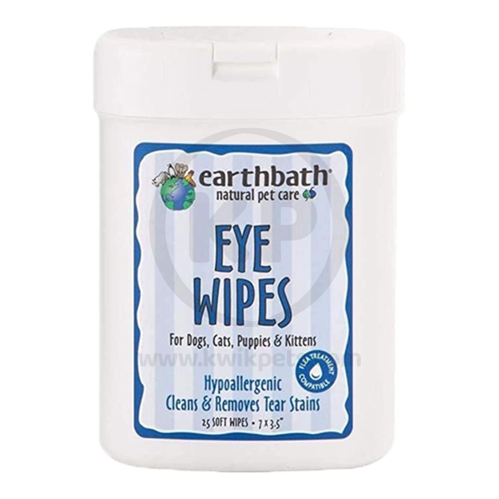 Earthbath Eye Wipes for Dogs & Cats 25 Count