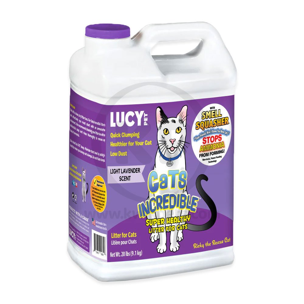 Lucy Pet Products Cats Incredible Clumping Litter Light Lavender Scent 20-lb