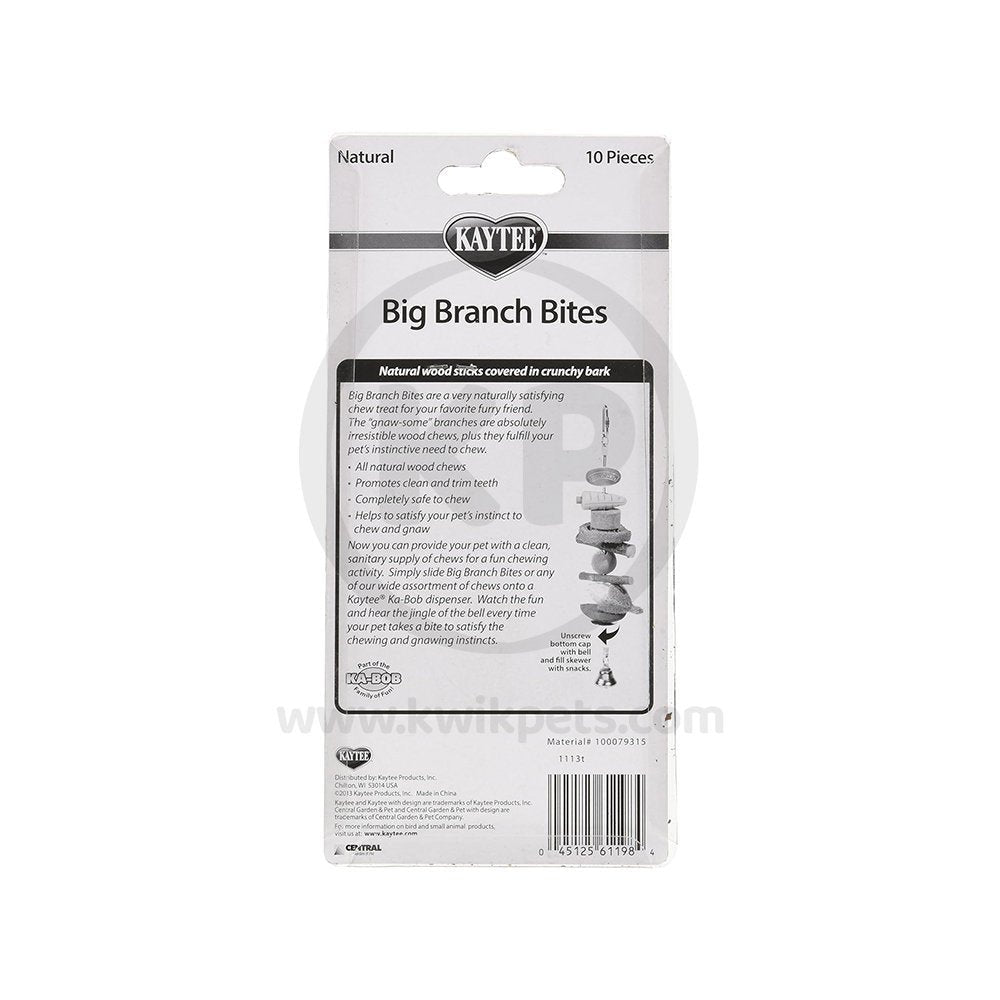 Kaytee Natural Big Branch Bites for Small Animals 10 Count