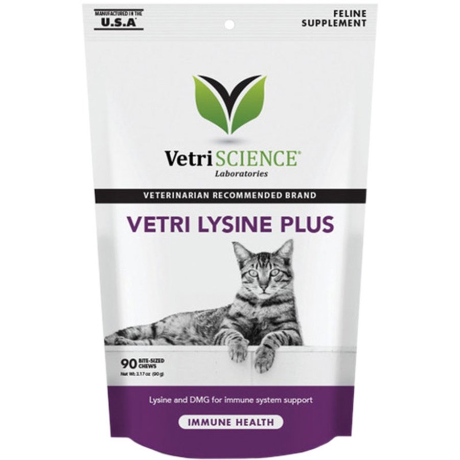 VetriScience Vetri Lysine Plus Immune & Respiratory Support Cat Chews 90 Count