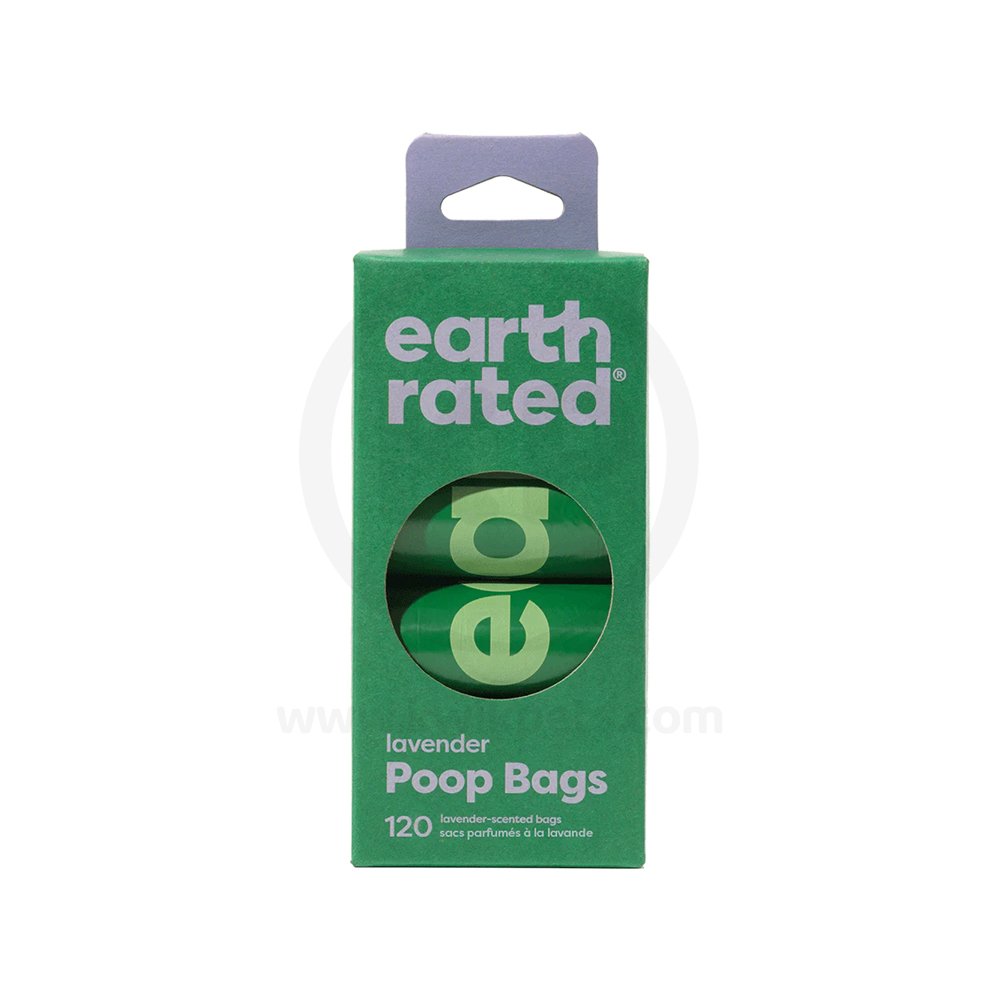 Earth Rated Dog Poop Bag Lavendar 8 Roll 120 Count