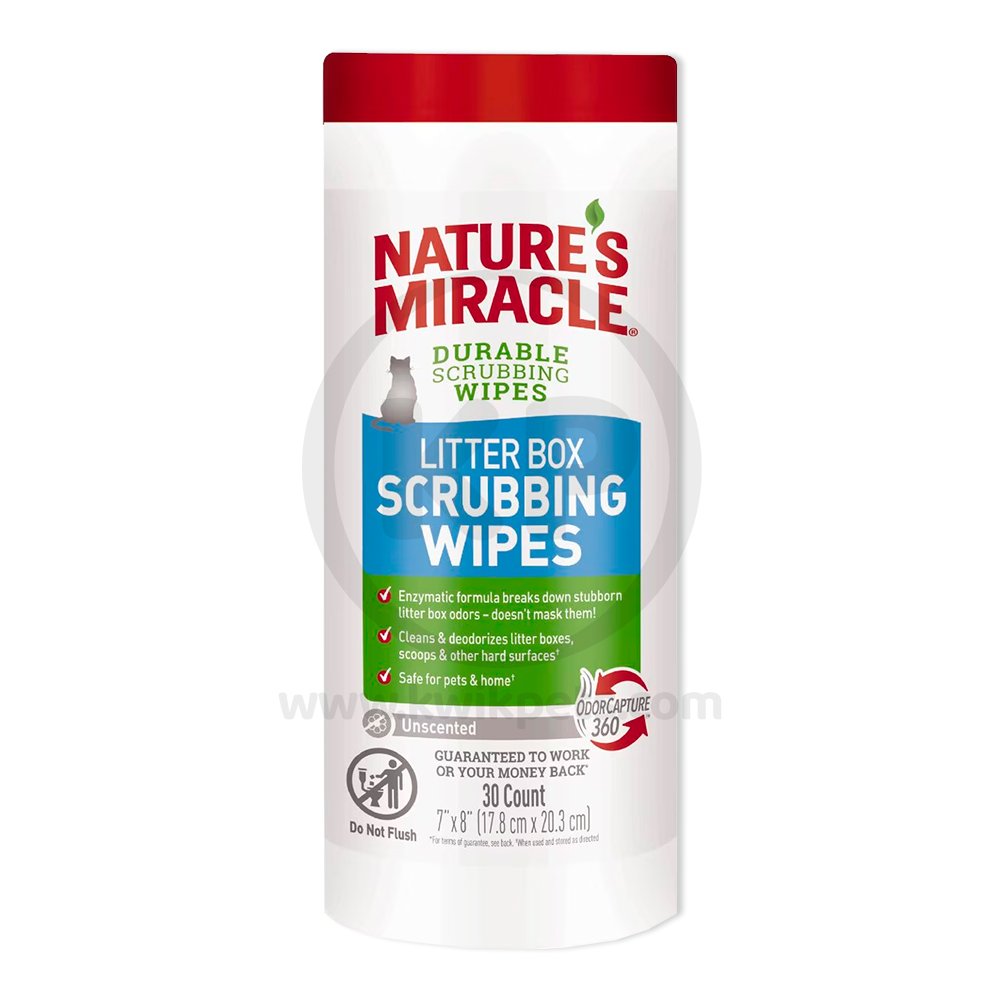 Nature’s Miracle Just for Cats Litter Box Scrubbing Wipes 30 Count