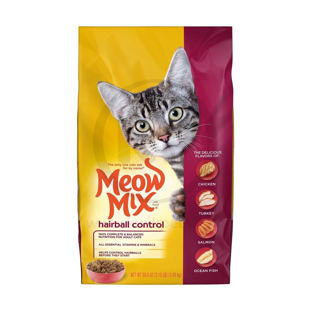 Meow Mix Hairball Control Dry Cat Food Chicken, Turkey, Salmon & Ocean Fish 3.15-lb