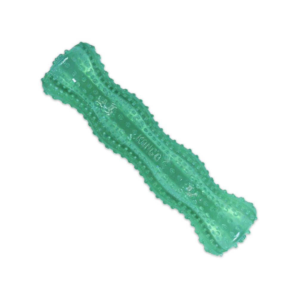 KONG Dental Squeezz Stick Dog Chew Toy Teal Medium