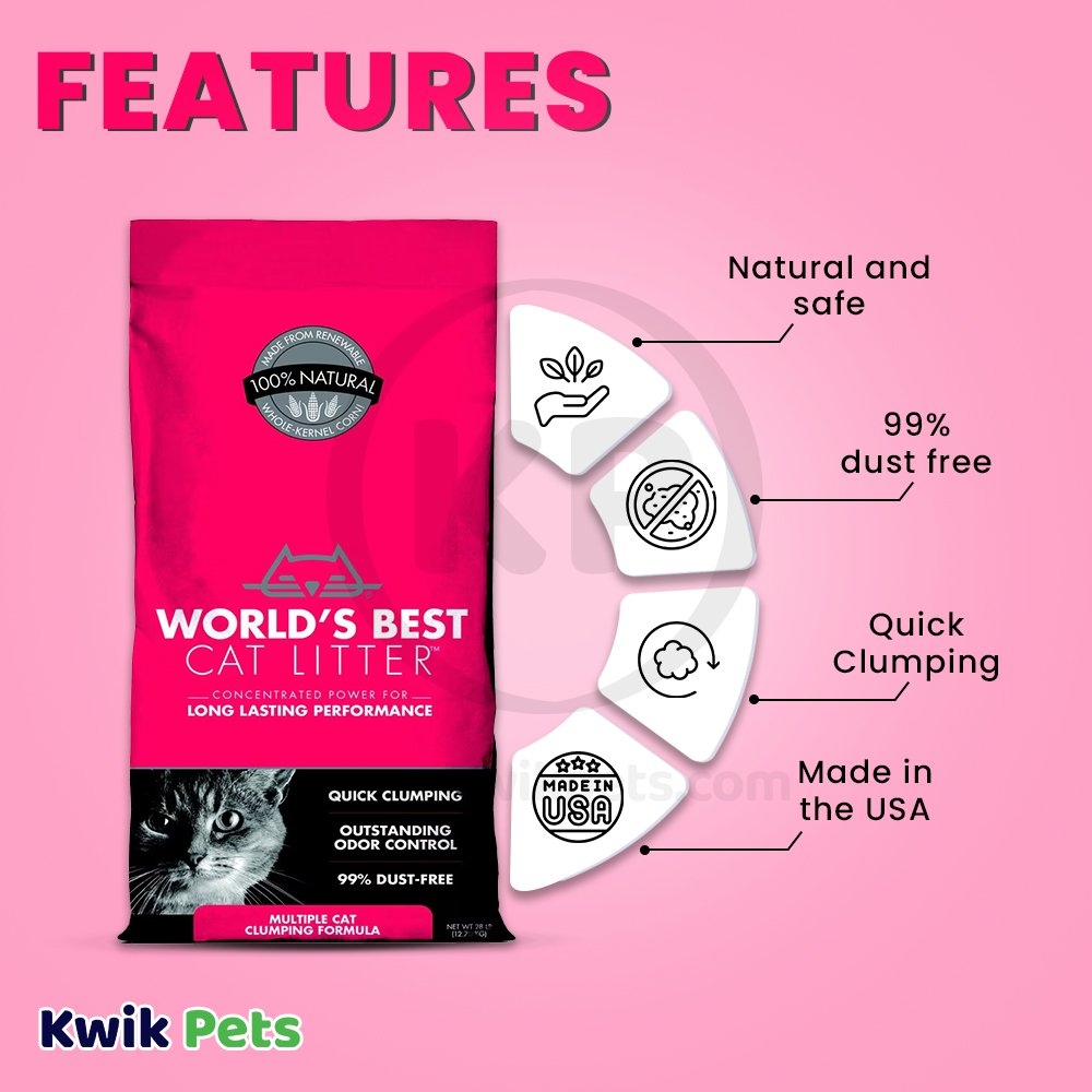 World’s Best Cat Litter Multiple Cat Clumping Formula 28-lb