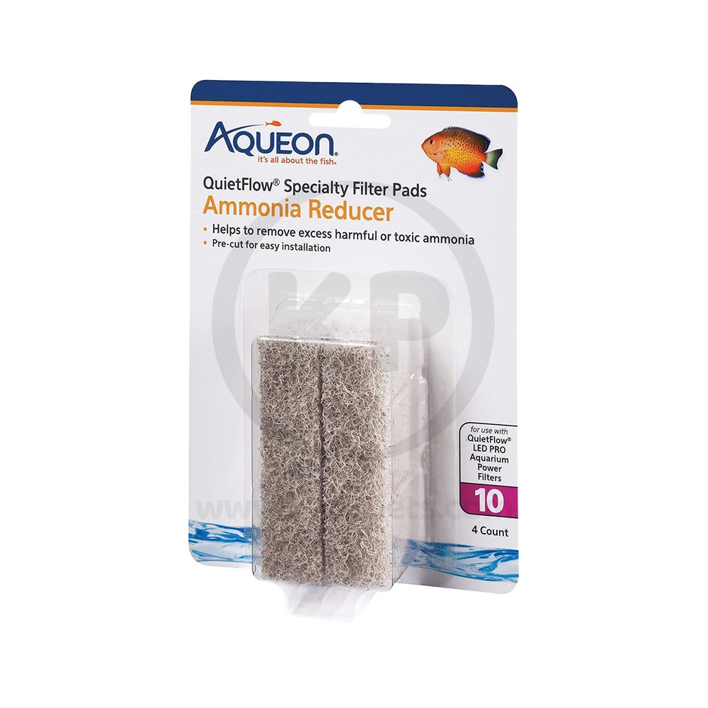 Aqueon QuietFlow Ammonia Reducer Replacement Specialty Filter Pads 4 Count Size 10