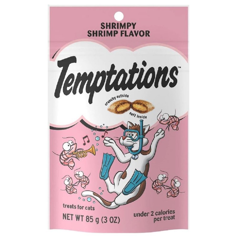 Temptations Classics Crunchy & Soft Adult Cat Treats Shrimpy Shrimp 3-oz