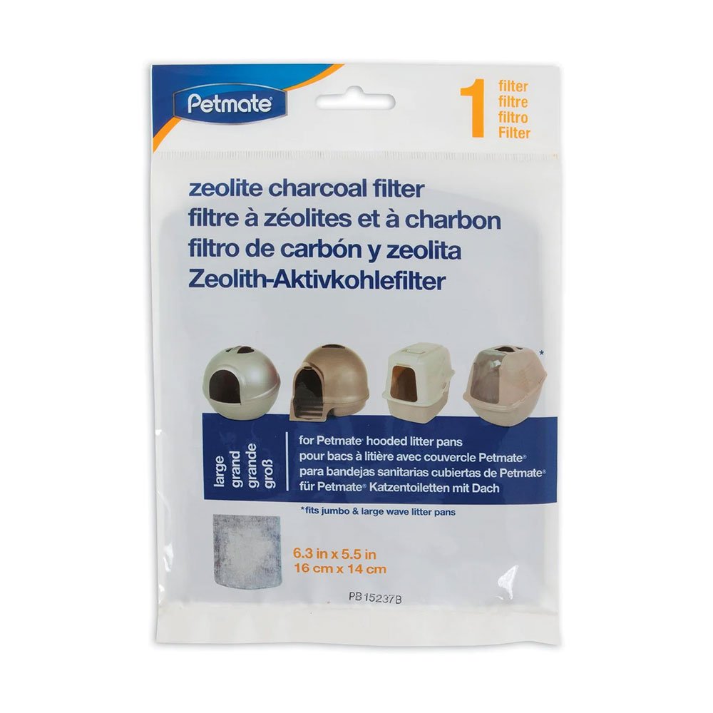 Petmate Zeolite Filter for Hooded Cat Litter Pan Black/White Large