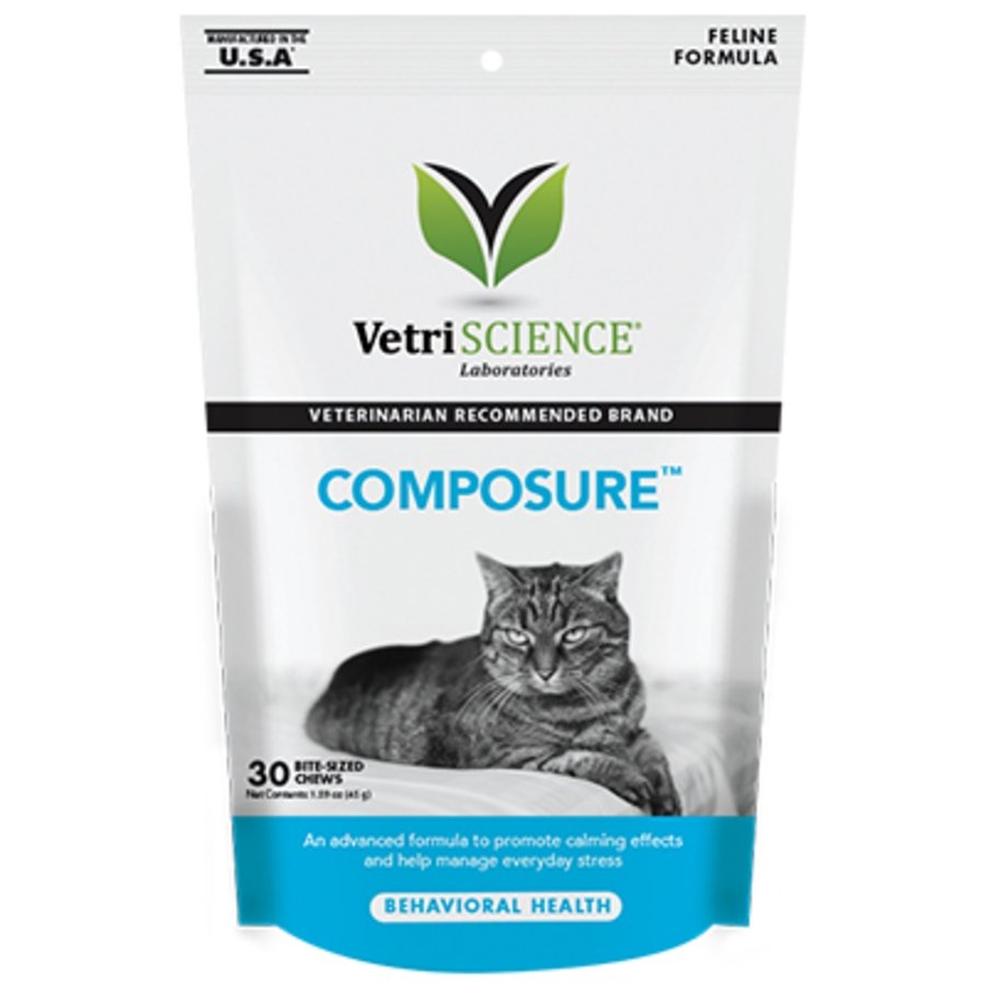 VetriScience Composure Cat Calming Chews Chicken Flavor 30 Count