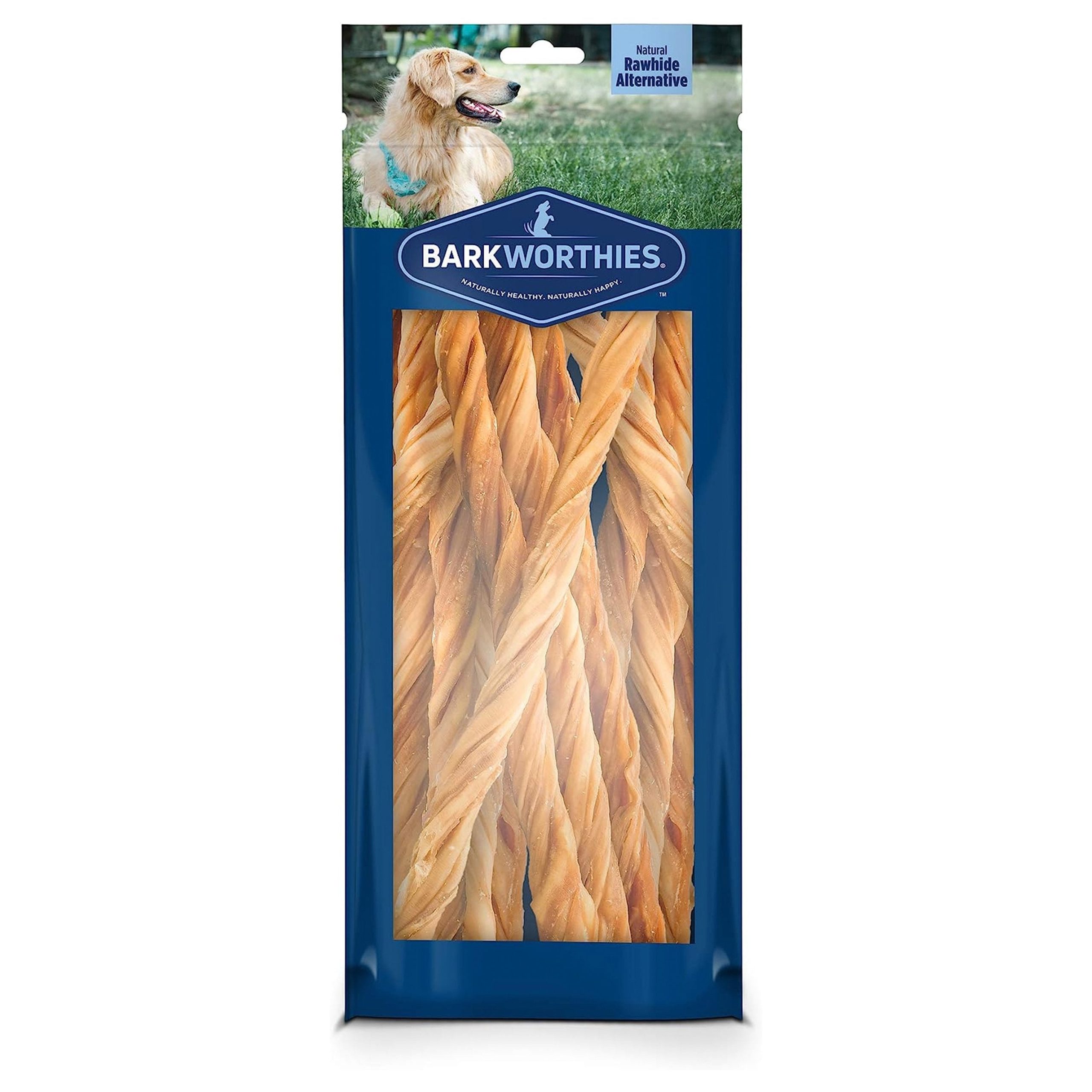 Barkworthies 10″ Large Tripe Twist Crunchy Dog Chews 1-lb