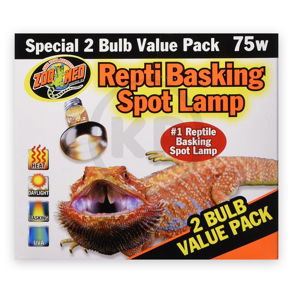 Zoo Med Repti Basking Spot Lamp 75W 2 Count