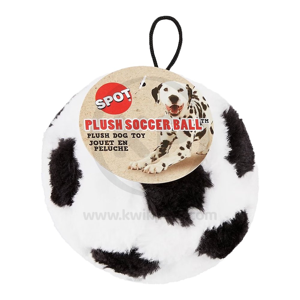 Ethical Pet Spot Plush Dog Toy Soccer Ball 4.5-in