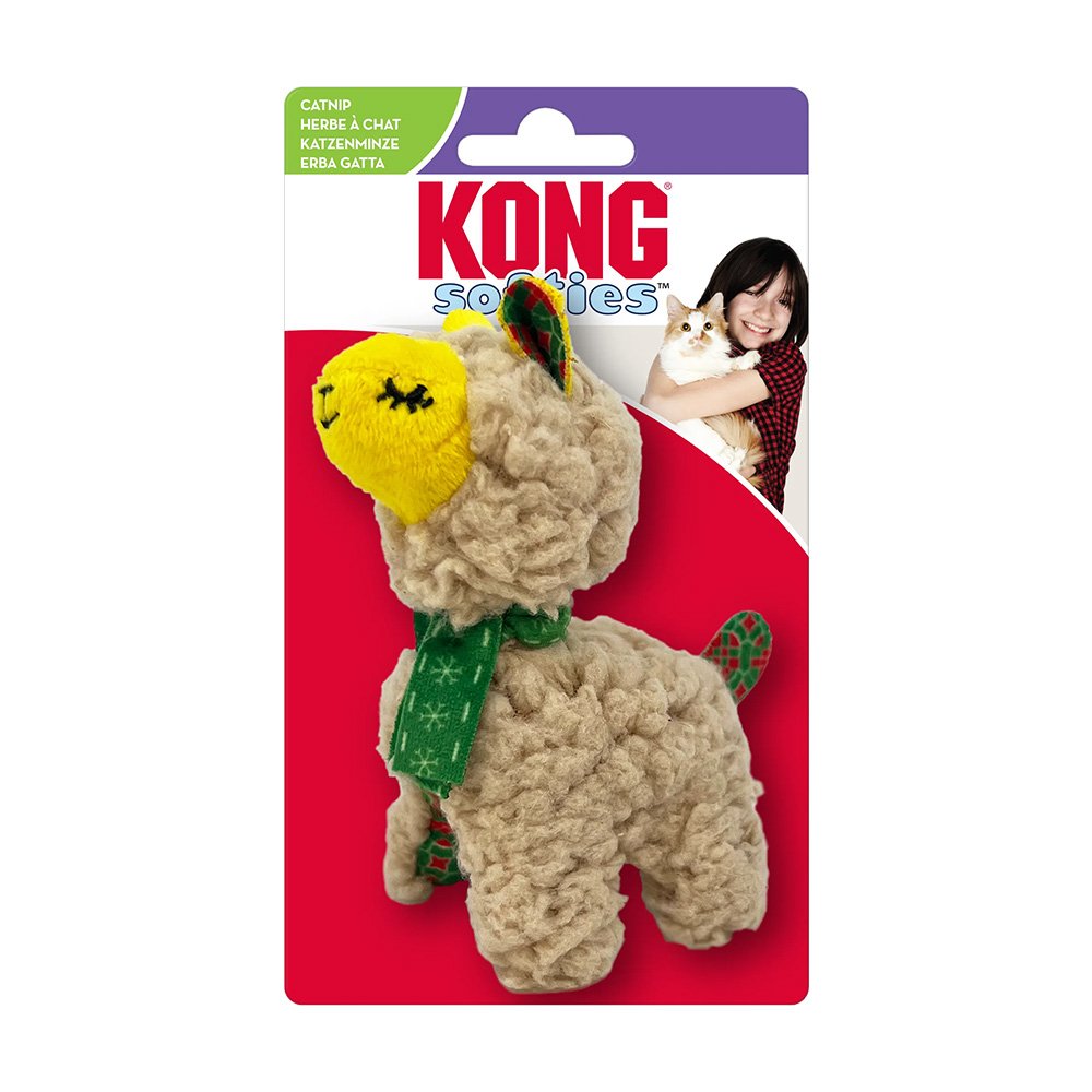 KONG Holiday Softies Scrattles Llama Cat Toy One Size