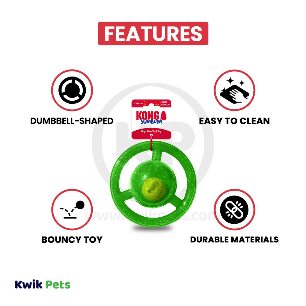 KONG Jumbler Dog Toy Disc Assorted Medium/Large