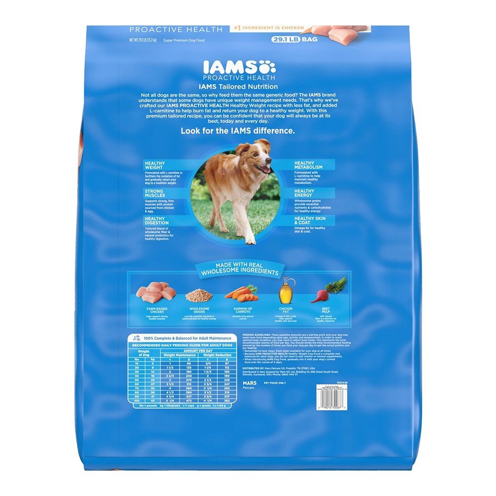 IAMS Healthy Weight Adult Dry Dog Food Chicken 29.1-lb