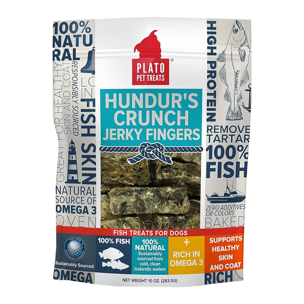 Plato Hundur’s Crunch Jerky Fingers Fish Dog Treats 10-oz