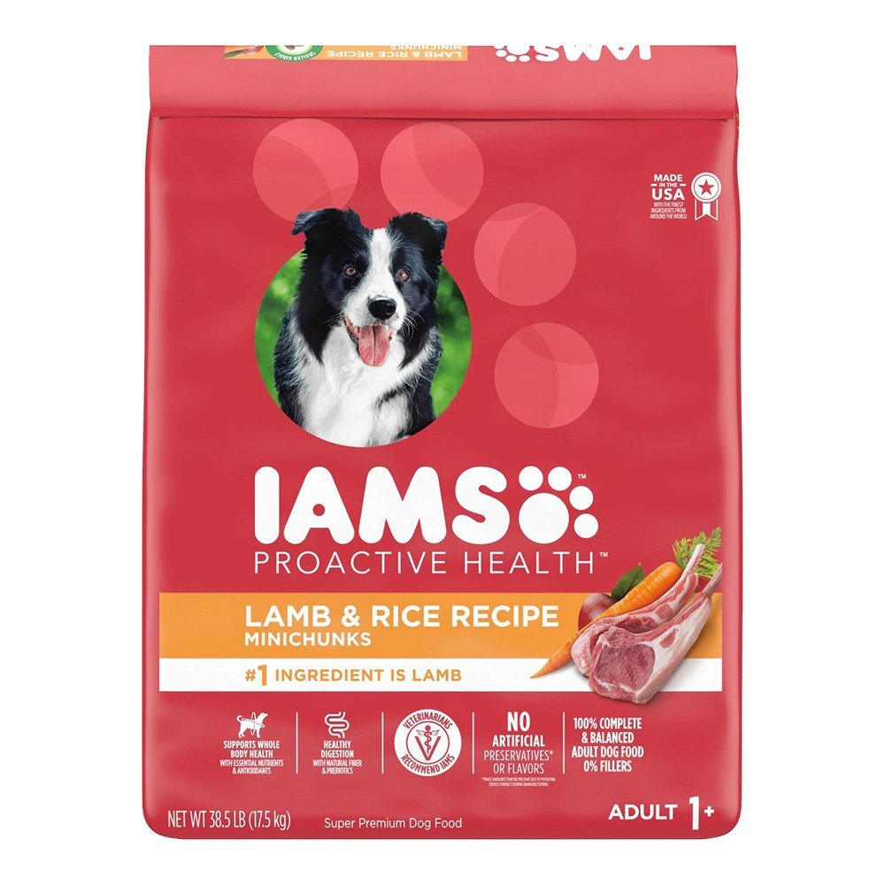 IAMS Minichunks Adult Dry Dog Food Lamb & Rice 30-lb