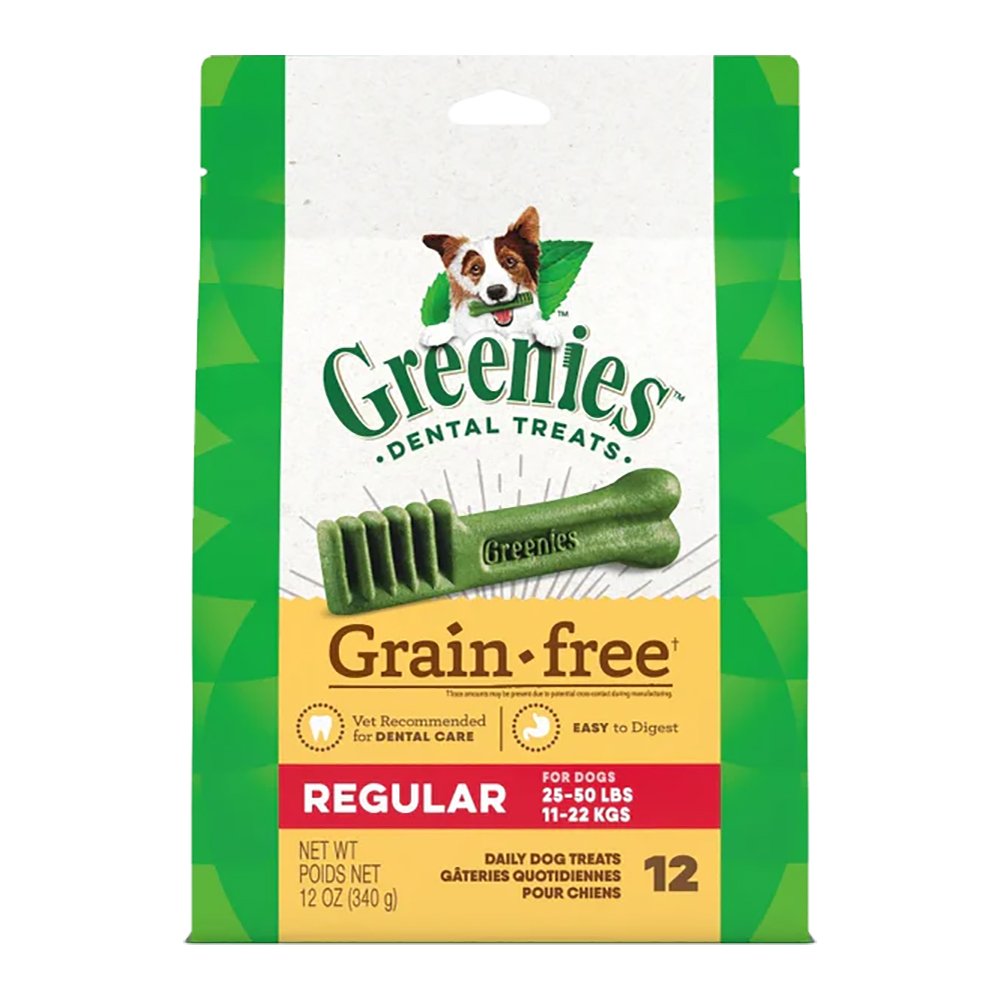 Greenies Grain Free Dog Dental Treats Regular 12-oz 12 Count