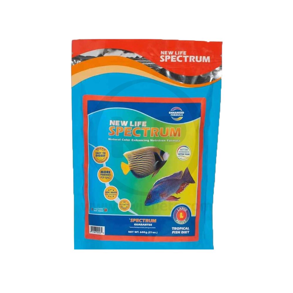 New Life Spectrum Color Enhancing Tropical Fish Food 3-mm Large 600g