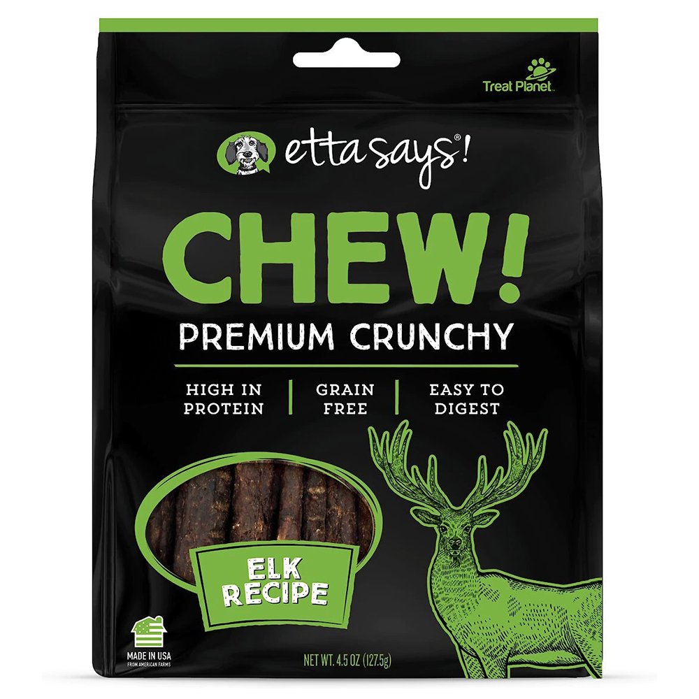 Etta Says! Chew! Premium Crunchy Elk Dog Treats 4.5-oz